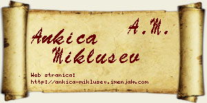 Ankica Miklušev vizit kartica